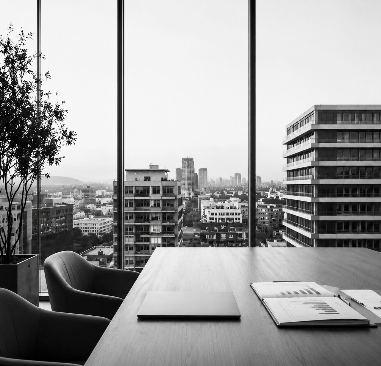 Oficina premium con vistas a la ciudad — Observatorio Bafre