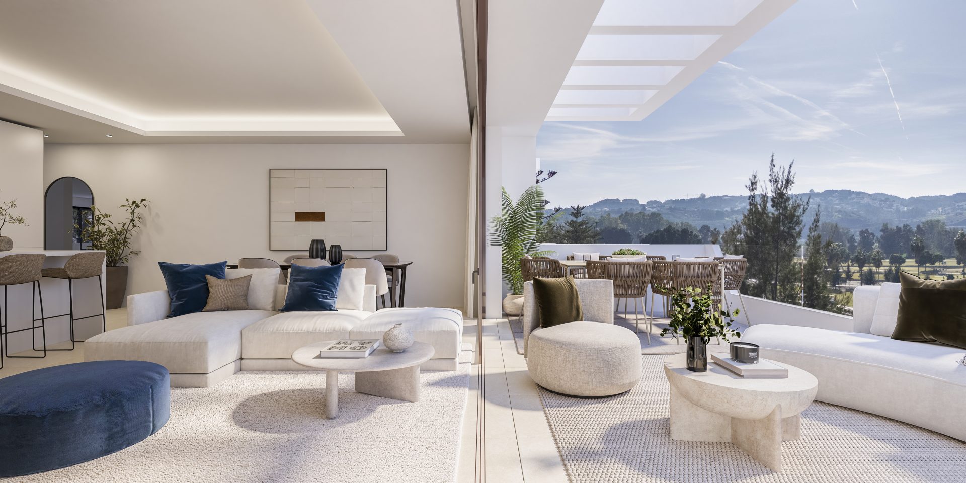 Salón con terraza